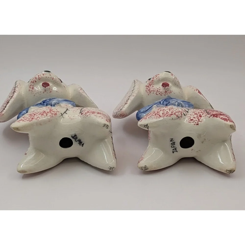 Vintage Ceramic Patchwork Puppy Pepper Shaker Japan‎ Kitschy READ